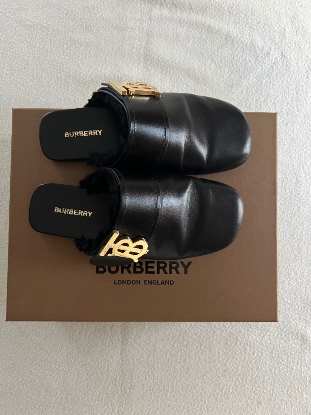 Leather Burberry Mules